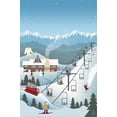 thumbnail image 2 of Art.com Retro Ski Resort Stretched Canvas Print Wall Art by Lantern Press, 24" x 36", 2 of 4