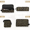 thumbnail image 5 of Hair Tool Organizer Bag with Heat Resistant Mat Removable Travel Storage Case for Hot Air Brushes Curling Irons Gold Leopard Pattern, 5 of 8
