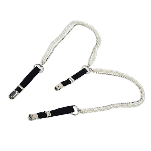 Minnieouse Punk style Suspenders Women Y-Shape Metal Adjustable Clips Accesorios de disfraces Correa de perlas