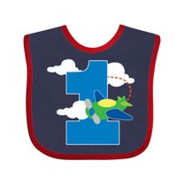 Inktastic 1st Birthday Airplane Pilot 1 Year Boys Boys Baby Bib