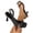 Black, variant on Women's Polka Dot Slingback Heel Sandals, Square Toe Open Toe Kitten Heel Shoes for Party and Daily Wear
