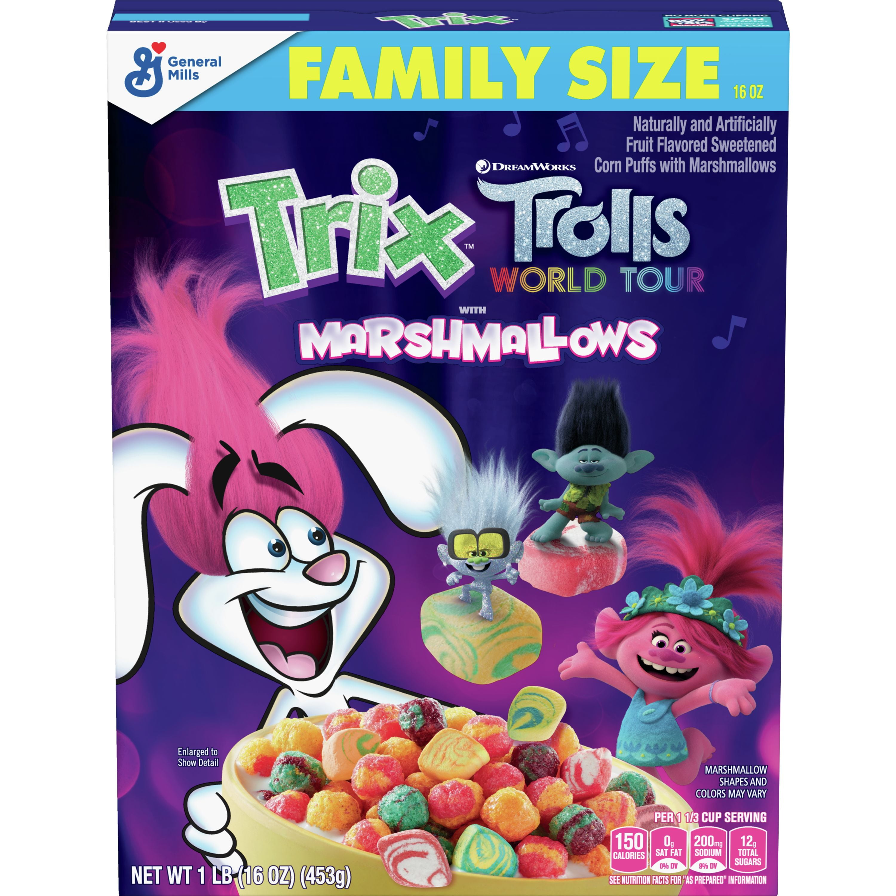 Trix Trolls with Marshmallows Breakfast Cereal – 16oz – General Mills ...