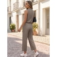 thumbnail image 5 of MOYIKO 2 Piece Sets for Women Casual Summer Outfits Sleeveless Tops and Wide Leg Pants with Pockets Travel Vacation Lounge Sets, 5 of 7