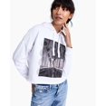 thumbnail image 3 of Calvin Klein Jeans Chandail à Capuchon Graphique Clouté pour Femmes (Blanc, G), 3 of 3