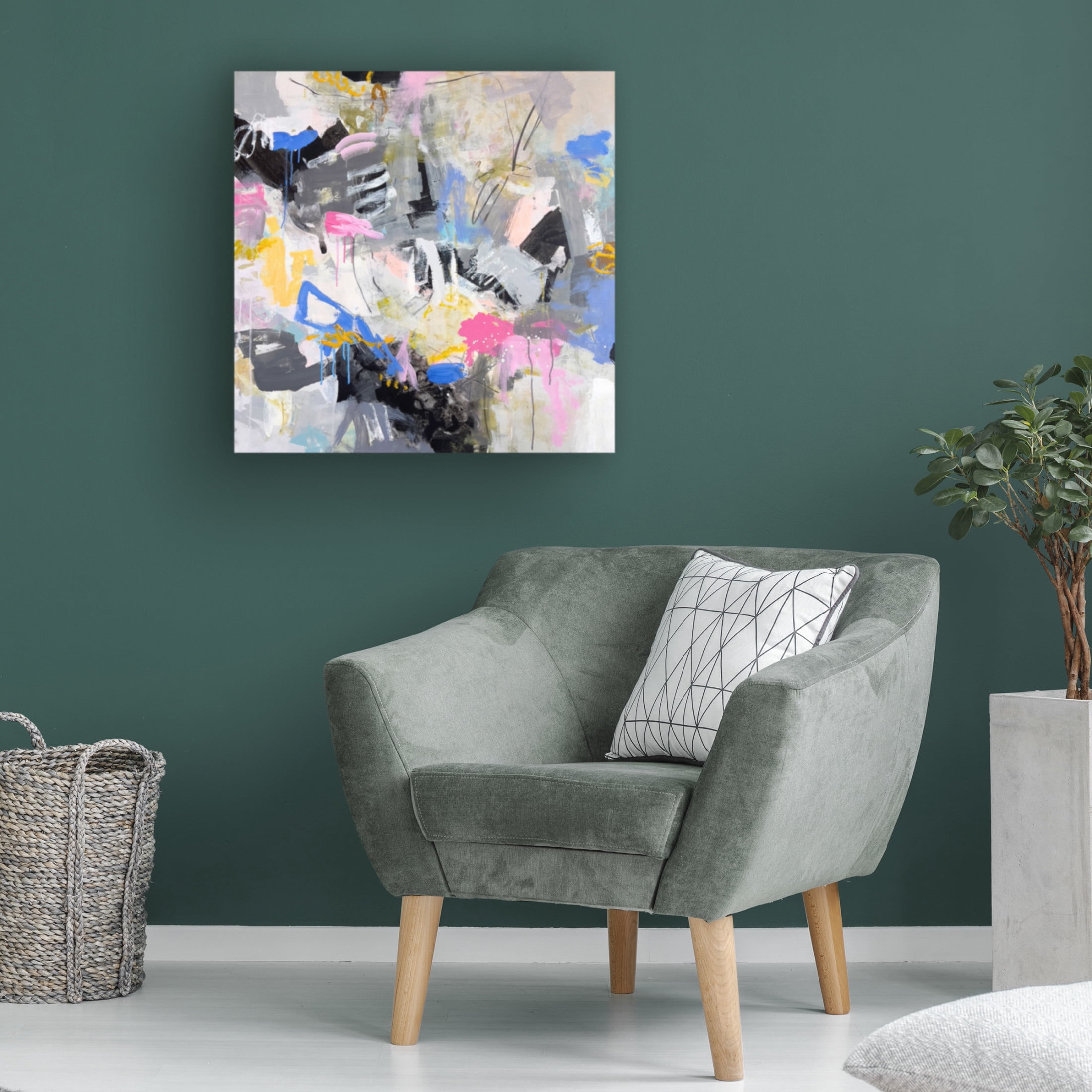 Canvas Wall Art - Jeffrey Tover 'Cotton Candy Mountain' Wall Art for Living Room, Bedroom, or Office Décor by Trademark Fine Art - 24 x 24 Inches