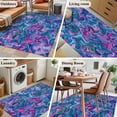 thumbnail image 6 of Purple Green Waves Area Rugs Collection 2.7'x5', Modern Abstract Art Non Slip Indoor Rectangle Throw Runner Rug Floor Mat Carpet for Living Room Dining Table Bedroom Nursery, 6 of 9