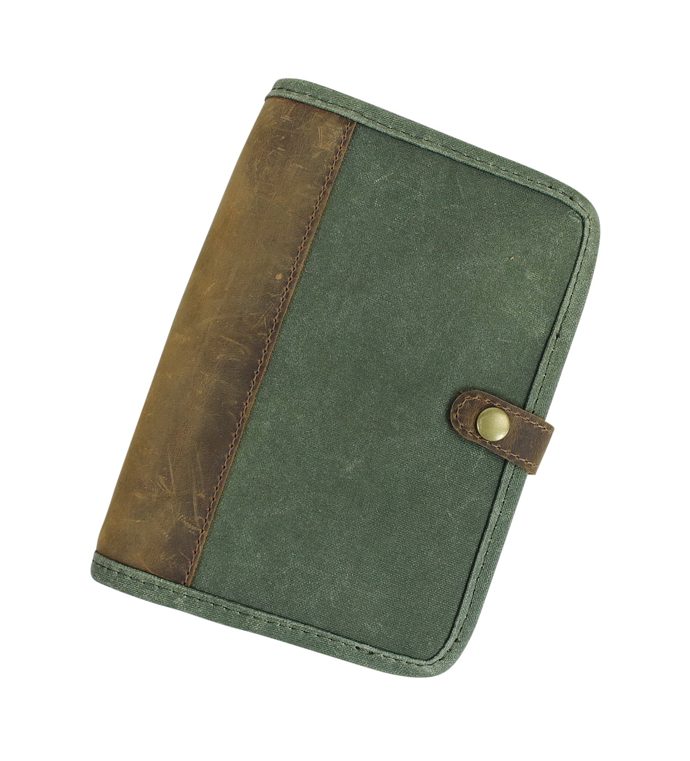 Vagarant Traveler Vintage Leather and Waxed Canvas Combination Journal B249.LG