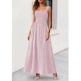 thumbnail image 3 of PRETTYGARDEN Women's Maxi Striped Dress Summer Sleeveless Square Neck Smocked A Line Long Flowy Spring Vacation Sundress, 3 of 10