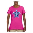 thumbnail image 2 of Sea Turtle Tie Dye Art Animal Lover Womens Graphic T-Shirt, Fuschia, Large, 2 of 3