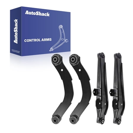 AutoShack Rear Control Arms with Bushings for Jeep & Dodge Patriot 2007-2017 Compass 2007-2009 2015-2017 Caliber 2007-2010 L4 1.8L 2.0L 2.4L 4-Piece Kit