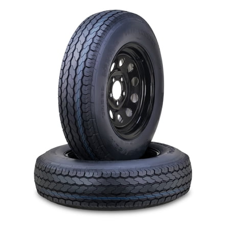 Free Country Trailer Tire Wheel Assembly ST205/75D14 6-Ply C 99L 5 Lug on 4.5" PCD Black Mod Rim ,SET 2