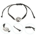 thumbnail image 5 of Soccer Bracelet Bracelets Gift Men Girls Charm Girl Lovers White Kids Adults Women Boy Team Adjustable Black Bead Bangle, 5 of 8