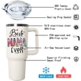 thumbnail image 5 of 40 oz Nana Tumbler with Handle Lid and Straw,Best Nana Ever Vacuum Insulated Travel Coffee Mug CupTumbler,Mothers Day Gifts for Grandmother, 5 of 6
