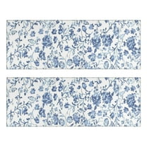 Kitchen Rugs Sets Of 2,Pioneer Flower Floral Print Pattern Anti Fatigue Kitchen Mat Rugs Non Slip Washable,Decorative Kitchen Floor Mats for Kitchen,Sink,Laundry,17"X47"