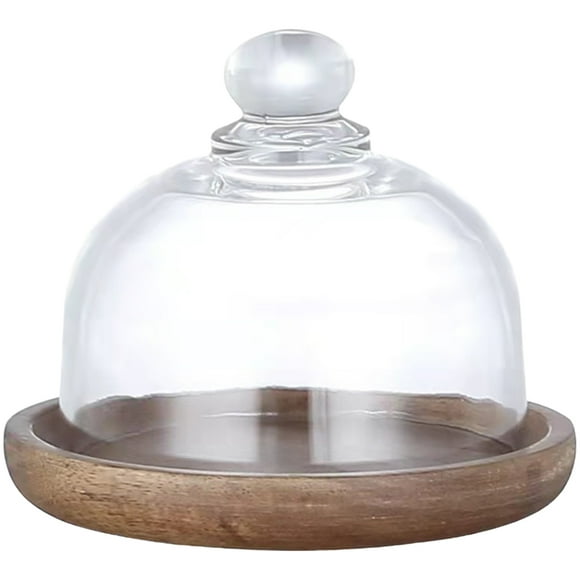 Shisuyan Mini Cake Stand Dessert Cheese Candy Plate With Glass Dome Snack Plate With Cloche