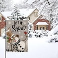 thumbnail image 3 of Winter House Flags for Outdoor Decoration, Grey Let it Snow Snowman Large Yard Flag, Decorative Christmas Xmas Seasonal Farmhouse Holiday Outside Decor 12x18 Inch Vertical Double Sided, 3 of 7