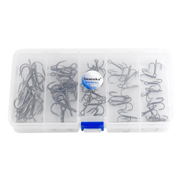 50pcs Set Anzuelos de Pesca Fuertes Zulema 5 Tamaños 2/0 # 1 # 3 # 5 # 7 Gancho de pesca de acero con alto contenido de carbono