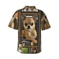 thumbnail image 4 of Chihuahua Dog Men'S 3d Print Casual Button Down Shirts, Novelty Hawaiian Short Sleeves Xl, 4 of 7