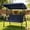 Blue, variant on SPECSTAR 3 Seats Patio Swing Chair, Outdoor Converting Canopy Swing Chair w/ Removable Cushion,Swing Glider Hammock for Patio, Garden, Navy Blue
