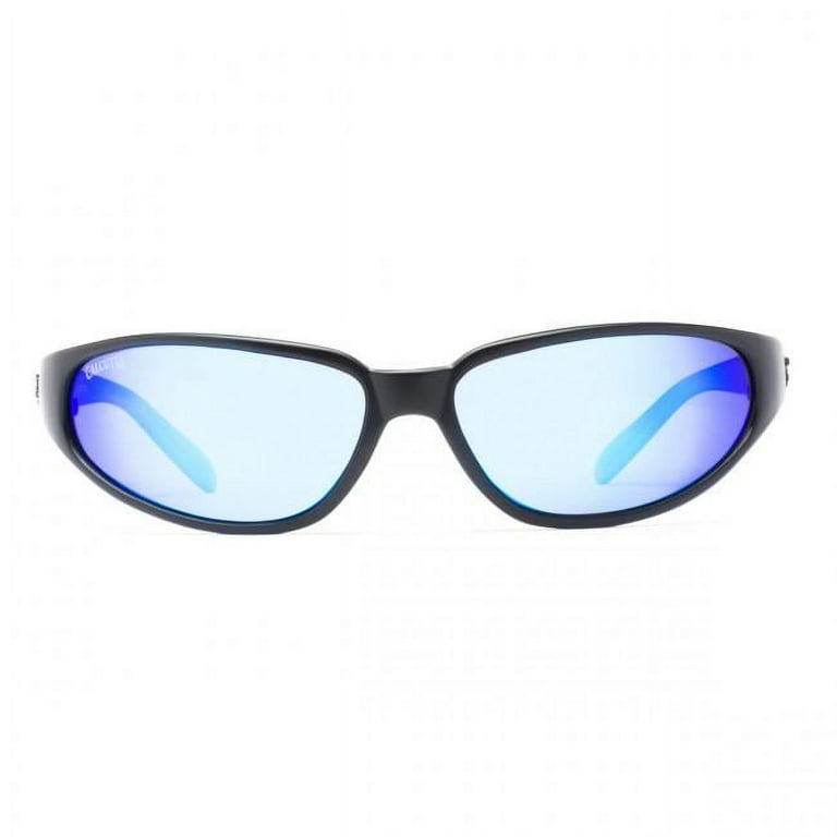Calcutta Carolina Polarized Fishing Sunglasses Black Frame Blue Mirror Lens  