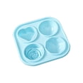 thumbnail image 2 of Bandeja de cubitos de hielo de rosa para cócteles - 4 moldes de hielo en forma de rosa con diseño de congelación rápida para bebidas, bar en casa y fiestas, 2 of 8