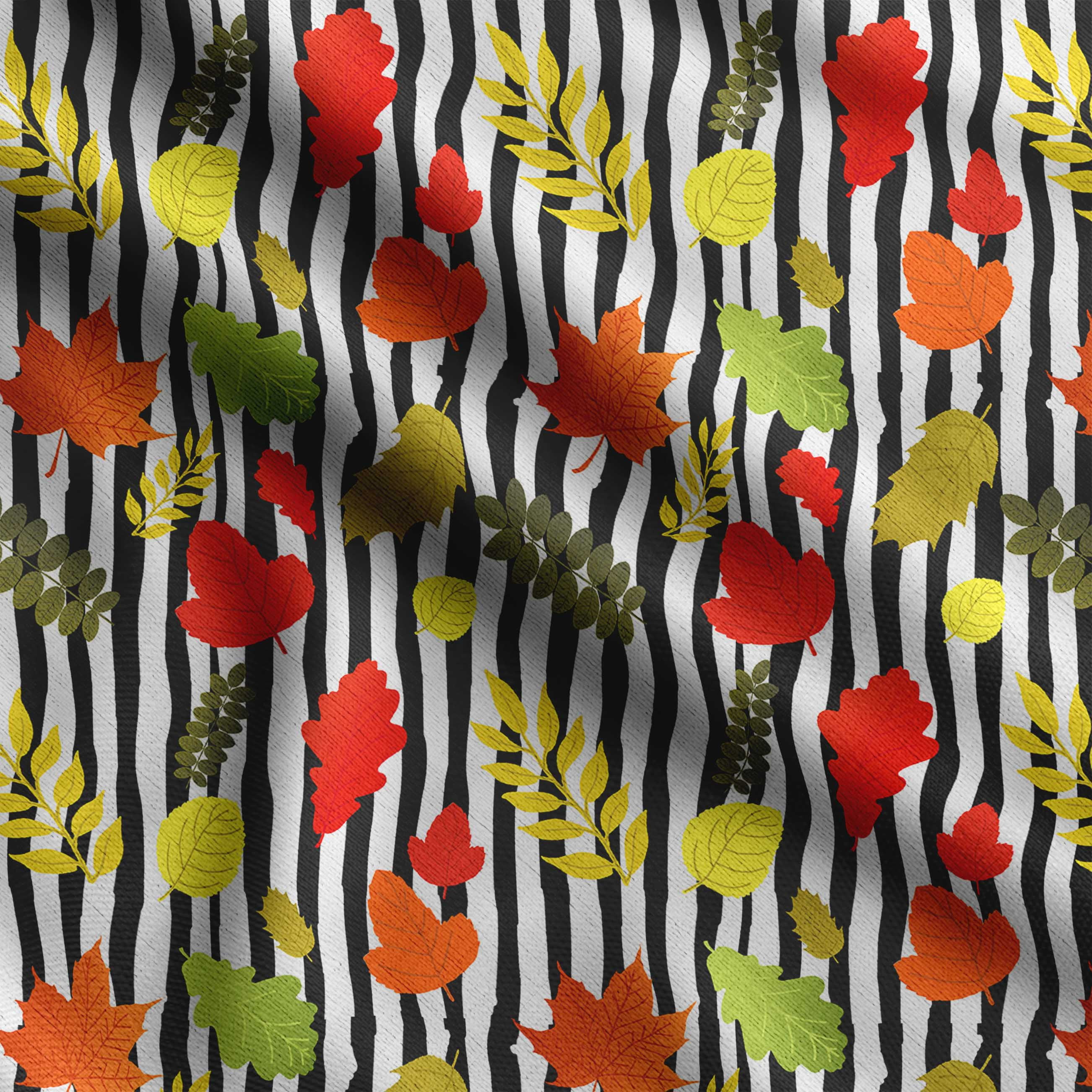 Viscose stof - digitaal bladeren - multi groen - 20865-215 - De Stoffenkraam > Bestel uw stoffen