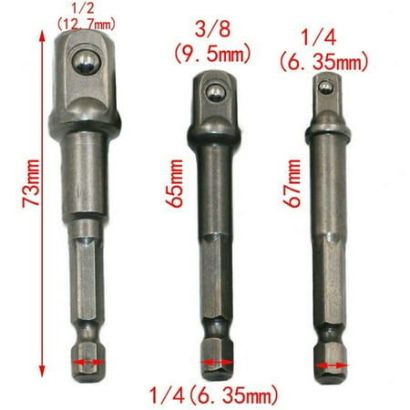 

Tanuse 3 Conversion Levers Drill Adapter Bit Power Driver Extension Shank Sleeve Socket Drive Hex Faucets Conversion Lever Big Sale!
