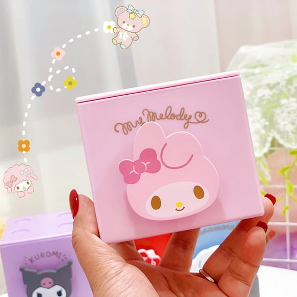 ZOUSSIQI Table Top Storage Box Cartoon Square Shape Stackable Clutter Container Boxes for Bedroom Type1 JU316-126975