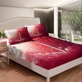 thumbnail image 3 of Castle Fairy Japanese Samurai 3pcs Twin Sheet Sets,Cherry Blossom Twin Fitted Sheet,Chic Flower Breathable Flat Sheet,Breathable Flower Home Decor, 3 of 5