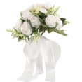 thumbnail image 4 of Ramo de novia, ramo de novia romántico, ramo de novia de rosas artificiales, adorno de ramo de dama de honor, 4 of 5