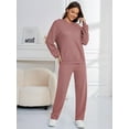 thumbnail image 5 of ebukurty Women's Pajama Sets 2 Piece Long Sleeve Hoodie with Pocket Jogger Sets, Sizes S-XL, 5 of 7