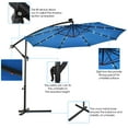 thumbnail image 6 of Costway 100.8" Blue Fixed Cantilever Patio Umbrella, UV Protective, 6 of 9