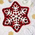 thumbnail image 6 of kladzum Snowflake Christmas Rug 23.6" Round Decorative Floor Mats Nonslip Rocking Chair Rugs Living Room Bedroom Bedside Small Carpet for Holiday Party Decor, 6 of 6