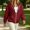 Red#women's full zip hoodie, variant on lcziwo Women's Zipper Hoodie Oversized Waffle Long Sleeve Hoodies with Pockets Solid Color Trendy Drawstring Jackets Fall 2026 Dark Gray,L