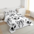 thumbnail image 3 of jejeloiu Football Soccer Sport Twin Comforter Sets,Polka Dots Bowknot Bedding Set For Girls Teens Reversible 2pcs, 3 of 8