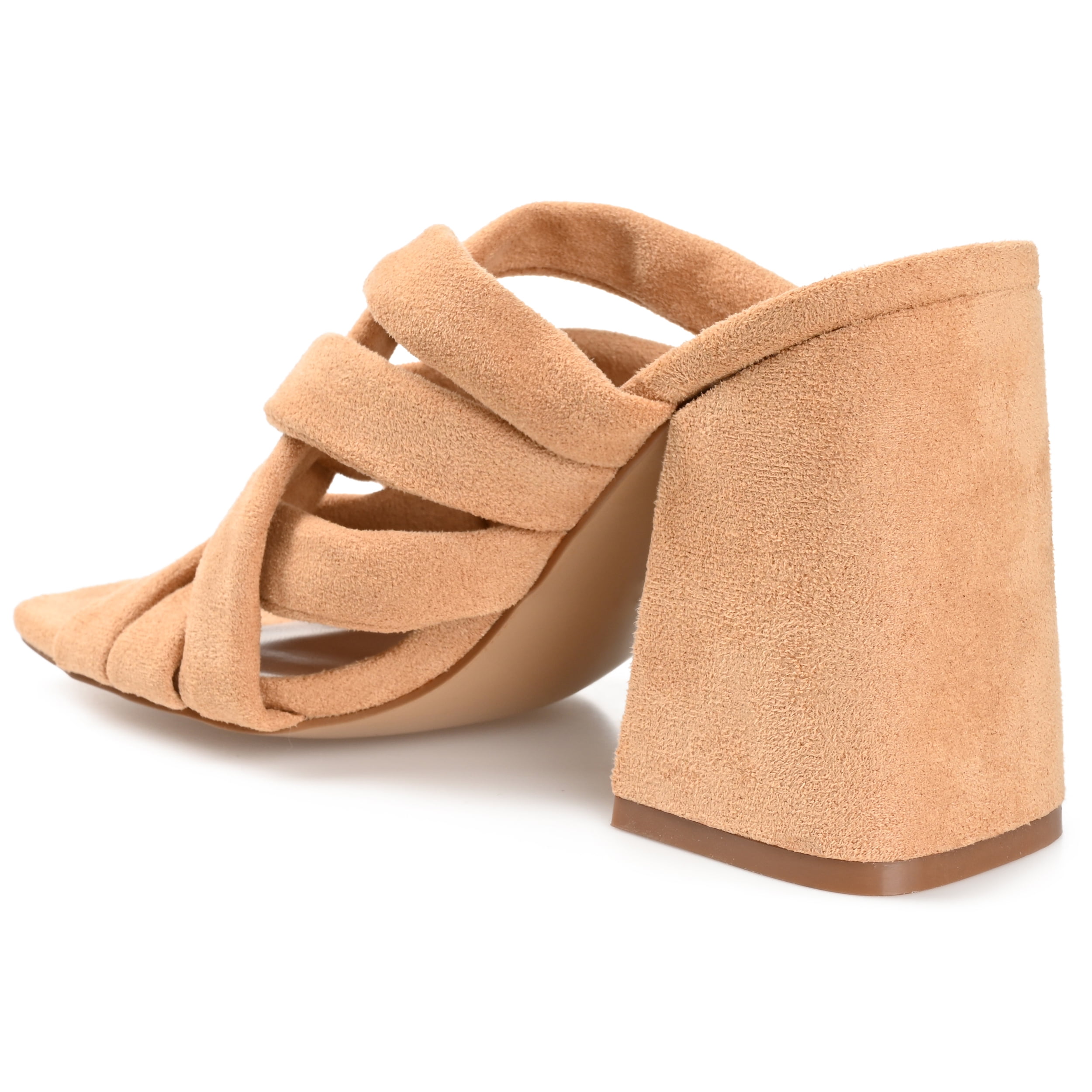 Journee Womens Dorisa Open Square Toe Block Heel Sandals