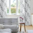 thumbnail image 2 of Semi Sheer Linen Curtains and Curtains es Long for Living Room Tree Branch Pattern Print Drapes for Bedroom Light Filtering Privacy Grommet Window Curtains Panels, 2 of 10