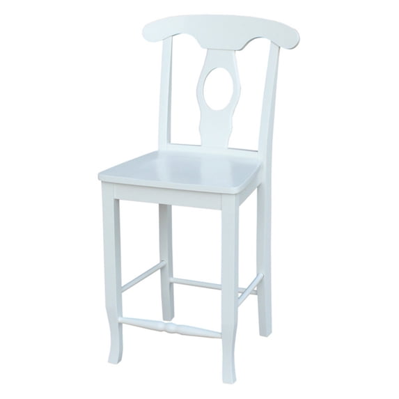 International Concepts Empire counterheight stool, with solid wood seat, 24"SH