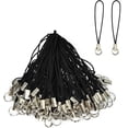 thumbnail image 1 of 100pcs Cell Phone Split Ring Strap Detachable Phone Ring Strap Phone Charm Cords DIY Lanyard Decorations for Hanging Charms USB Drive Keychain - Black, 1 of 5