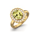 thumbnail image 2 of 925 Sterling Silver Gold Vermeil 6mm Round Lemon Quartz Solitaire Women Valentines Day Gifts Ring, 2 of 4