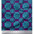 thumbnail image 1 of Soimoi Cotton Poplin Fabric Floral Mandala Print Sewing Fabric Yard 56 Inch Wide, 1 of 3