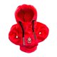 thumbnail image 3 of Sudadera con capucha de felpa con decoración de cubierta de perilla de palanca de cambios automotriz de Navidad Papá Noel rojo saludando, 3 of 8