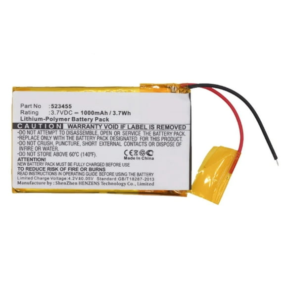 Batteries N Accessories BNA-WB-P7110 Amplifier Battery - Li-Pol, 3.7V, 1000 mAh, Ultra High Capacity Battery - Replacement for Fiio 523455 Battery