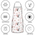thumbnail image 6 of Yiaed Heart Panda Print Kitchen Apron with Hand Wipe Pockets,Big Pocket,Aprons for Women with Pockets, Waterproof for Cooking Baking, 6 of 7