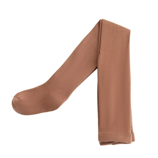FAIWAD Girls Knee High Thermal Socks Winter Warmth Stretchy Long Socks Kids Basic Solid Color Mid Calf Stocking