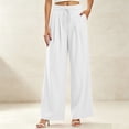thumbnail image 5 of Plus Size Pants for Women Wide Leg High Waisted Casual Oversized Pants Women with Pockets S-3XL, 5 of 7