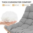thumbnail image 5 of Crestlive Patio Loveseat Sofa, 2 Seater Outdoor Couch, All-Weather Rattan Large Furniture with Soft Cushions, Dark Gray, 5 of 8