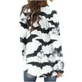 thumbnail image 5 of Wensltd Women's Halloween Cardigan Pumpkin Cat Print Long Sleeve Open Front Outwear Coat Tops, 5 of 6