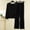 #077-Black, variant on Women's Modal Loungewear Set, Solid Color Lightweight Round Neck with Bow, Long Sleeve and Pants, Breathable for Summer Home Comfort