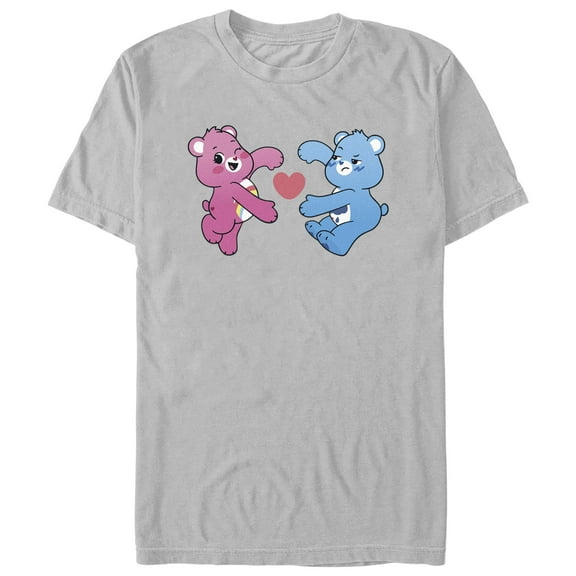 Men's Care Bears Bears Duo  Graphic Tee Silver Large